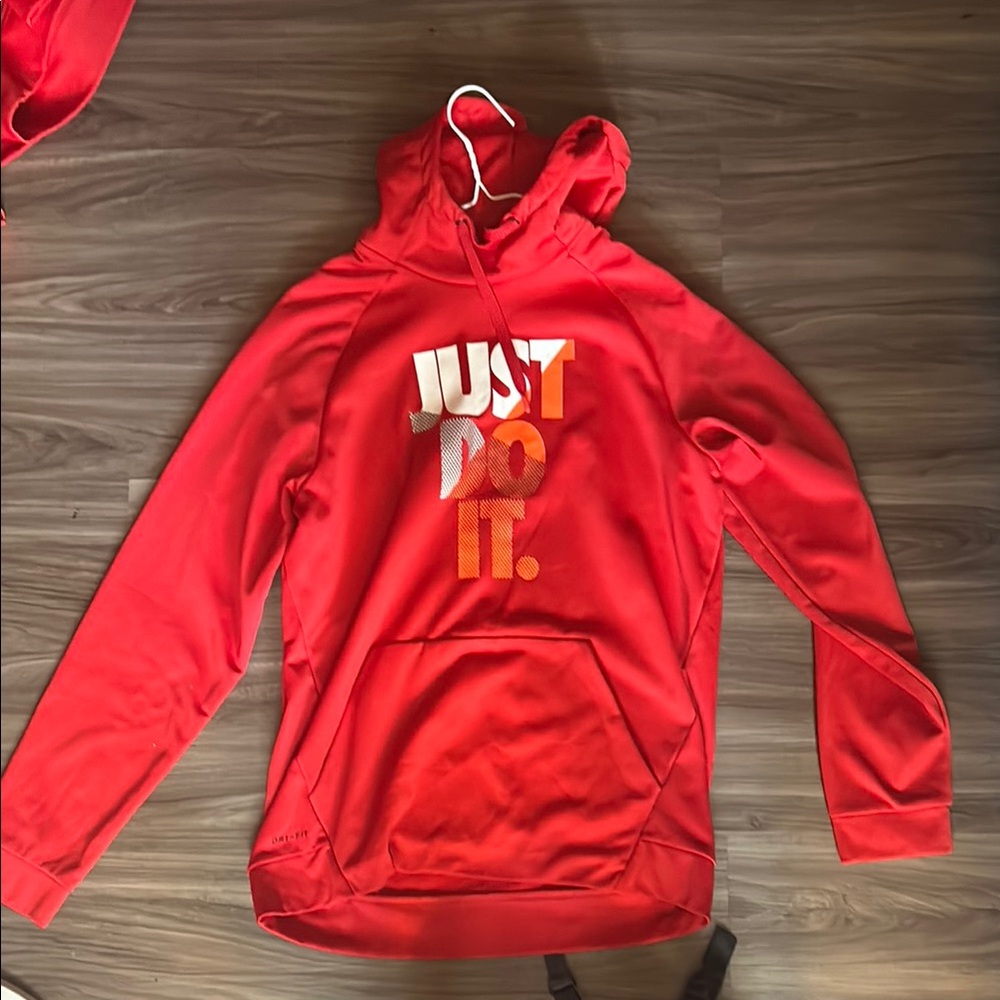 Nike Red 'Just Do It' Hoodie